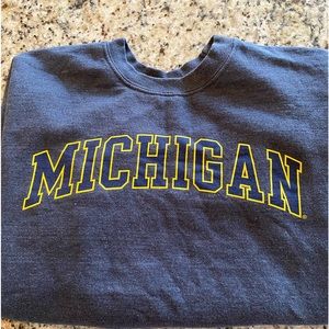 University of Michigan crew neck sweatshirt. Size Small. Blue-grey.